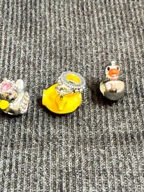 Princess Cruise Silver Rubber Duck Set of 3 Charms